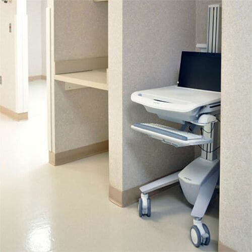 Ergotron StyleView SV 40 medizinischer Laptop Visitenwagen - 8,16 kg Kapazität - 4 Rollen - Aluminium, Plastik, Verzinkter