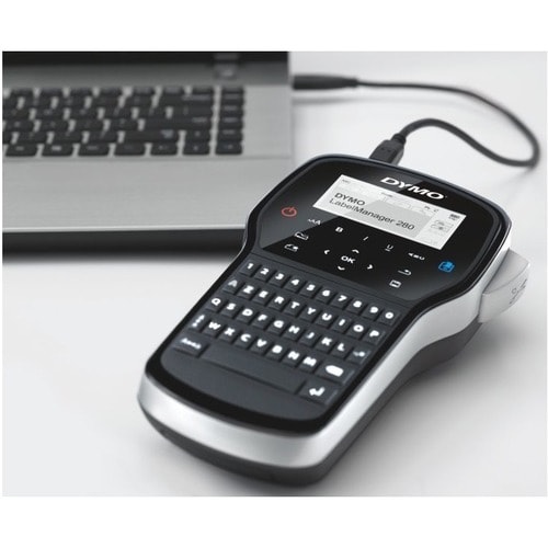 Dymo LabelManager 280 Elektronischer Etikettendrucker - Thermotransfer - Klebefilm, Aufkleber - 6 mm, 9 mm, 12 mm - LCD Bi