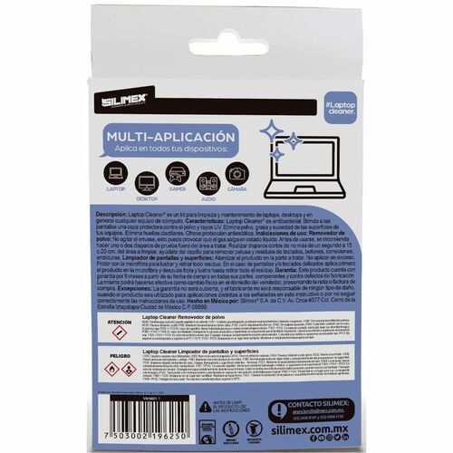 Silimex Kit de limpieza para Portátil, Pantalla, Smartphone, Tableta, Sistema de Navegación GPS, Monitor, Cámara, Lente, E