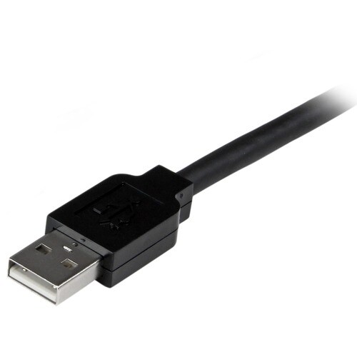 StarTech.com 10m USB 2.0 Active Extension Cable - M/F - Cable for Wall Outlet, Power Adapter - First End: 1 x 4-pin USB 2.