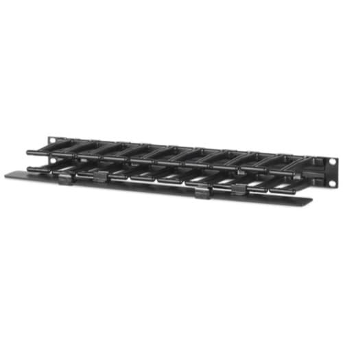 APC Cable Organizer - Black - 1 Each Pack - Cable Manager - 1U Rack Height x 19" Panel Width