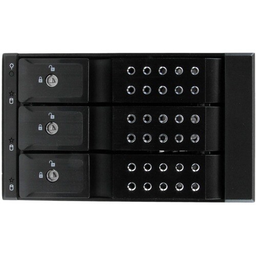 StarTech.com 3 Bay Aluminum Trayless Hot Swap Mobile Rack Backplane for 3.5in SAS II/SATA III - 6 Gbps HDD - Easily connec