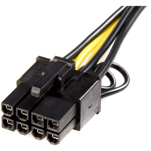 StarTech.com PCI Express 6 Pin auf 8 Pin Adapterkabel - für PCI Express Card - PCI-E / PCI-E - Gelb - 1 Stück