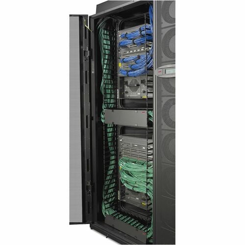 APC AR7717A Cable Organizer - Black - 4 Each Pack - TAA Compliant - Cable Pass-through - 42U Rack Height