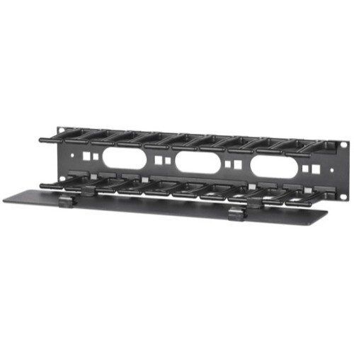APC Cable Organizer - Black - 1 Each Pack - Cable Manager - 2U Rack Height x 19" Panel Width
