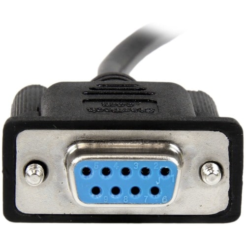 StarTech.com 2m Black DB9 RS232 Serial Null Modem Cable F/F - DB9 Female to Female - 9 pin RS232 Null Modem Cable - 2 mete