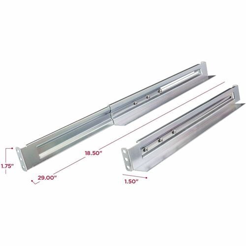 CyberPower 4POSTRAIL 4-Post Universal Rack Mount Rail Kit - Silver 5YR Warranty - Hardware & Accessories