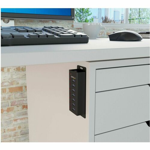 StarTech.com Concentrador USB 3.0 de 7 Puertos con Gabinete de Metal - 5Gbps - Hub de Escritorio o Montaje en Pared - 7 To