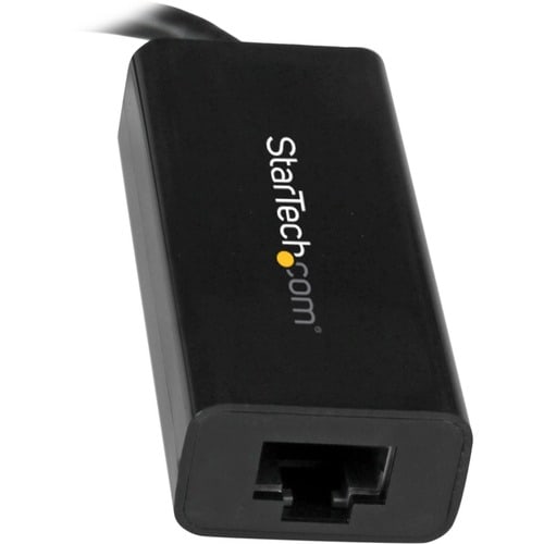StarTech.com USB C to Gigabit Ethernet Adapter - Thunderbolt 3 - 10/100/1000Mbps - Black - Adds a GbE connection your comp