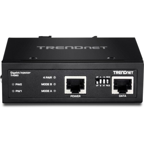 TRENDnet TI-IG60 PoE Injector - TAA Compliant - 48 V DC, 56 V DC Input - 1 x 10/100/1000Base-T Input Port(s) - 1 x 10/100/