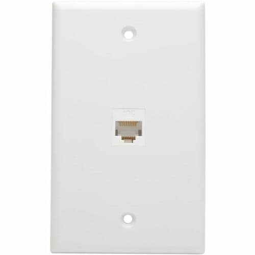 CAT6A STRAIGHT THROUGH COUPLER SHIELDED DOWN ANGLE PORT WHITE F/F