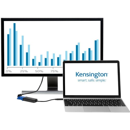 Kensington CV2000V Video Adapter - USB Type C - 15-pin HD-15 VGA