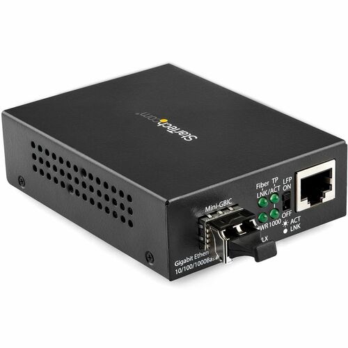 StarTech.com Transceiver/Medienkonverter - TAA-konform - 2 Anschluss(e) - 1 x Netzwerk (RJ-45) - Duplex LC-Anschluss - Twi