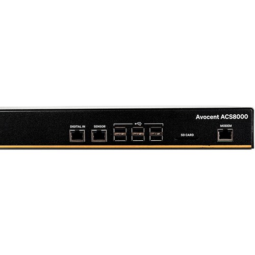 Vertiv Avocent 32-Port ACS8000 Console System with single AC Power Supply - 32 x RJ45 Serial Ports|Dual DC Power Supply, D