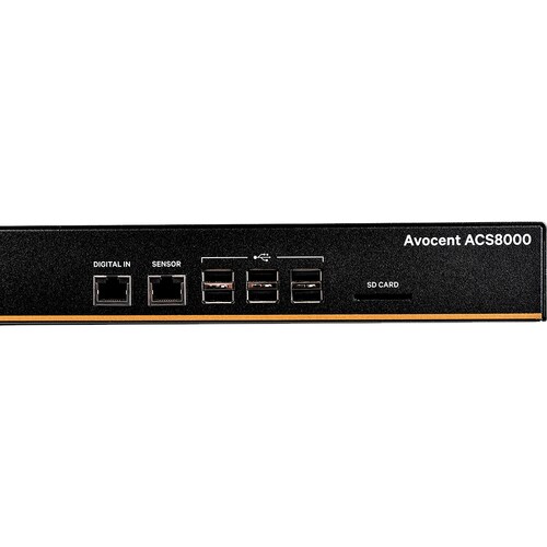 Vertiv AVOCENT ACS ACS8008SDC-400 Device Server - 1 GB - DDR3 SDRAM - Verdrilltes, Glasfaserleitung - 2 x Netzwerk (RJ-45)