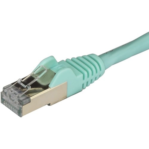 StarTech.com CAT6a Ethernet Cable - 0.5m - Aqua Network Cable - Snagless RJ45 Cable - Ethernet Cord - 0.5 m / 1.6 ft - Cab