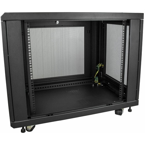 StarTech.com 4-Post 12U Server Rack Cabinet, 19" Data Rack Cabinet for Computer / IT Equipment, Home Network Rack, Half He