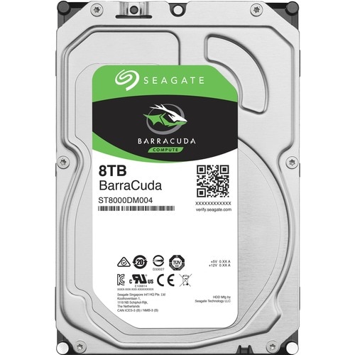 Seagate BarraCuda ST8000DM004 8 TB Hard Drive - 3.5" Internal - SATA (SATA/600) - 5400rpm