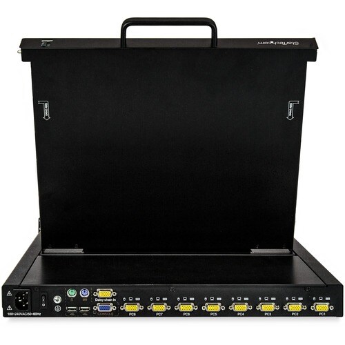 StarTech.com 8 Port Rackmount KVM Console w/ Cables - Integrated KVM Switch w/ 17"" LCD - 1U LCD KVM Drawer 50000 MTBF - U