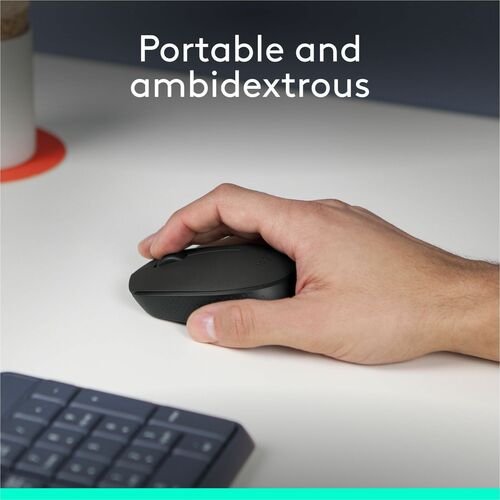 Mouse Logitech M170 - Radiofrecuencia - USB - Óptico - 2 Botón(es) - Negro - Inalámbrico - Rueda de desplazamiento - Simét