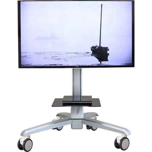 Amer Height Adjustable Display Stand - Up to 165.1 cm (65") Screen Support - 35.09 kg Load Capacity - 171.2 cm Height x 11