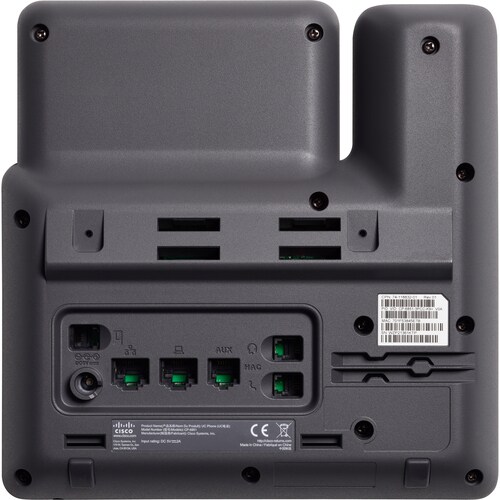 Téléphone IP Cisco 6851 - Filaire - 3 Multiple Conferencing - Fixation au mur, Bureau - Charbon - 4 x Ligne Totale - VoIP 