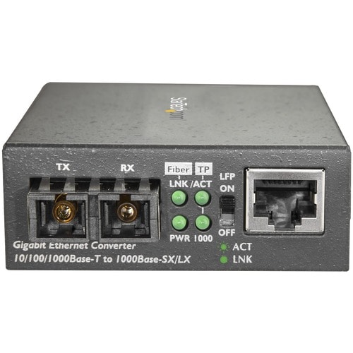 StarTech.com Singlemode (SM) SC Fiber Media Converter for 10/100/1000 Network - 10km - Gigabit Ethernet - 1310nm - w/ Auto