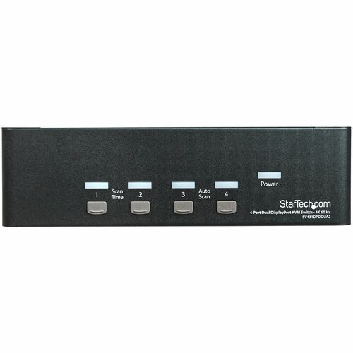 StarTech.com DisplayPort KVM - 4 port - 4K 60Hz - Dual Monitor KVM - DisplayPort Switch - KVM DisplayPort - Desktop KVM Sw