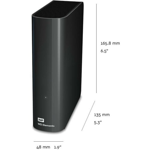 WD Elements WDBWLG0100HBK 10 TB Desktop Hard Drive - 3.5" External - Black - USB 3.0 Type A - 2 Year Warranty
