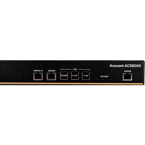 VERTIV ACS ACS8032MDAC-404 Device Server - 1 GB - DDR3 SDRAM - Twisted Pair, Optical Fiber - 2 x Network (RJ-45) - 8 x USB