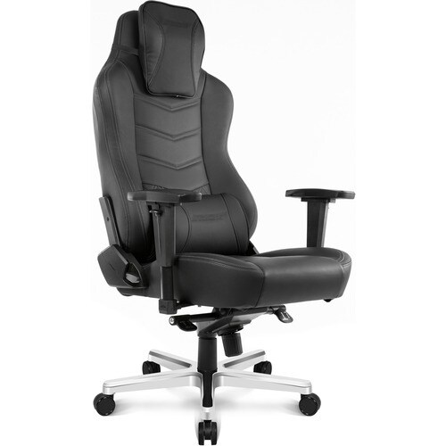 AKRACING Office Series Onyx Computer Chair - PU Leather Seat - PU Leather Back - Black Steel, Metal Frame - 5-star Base - 