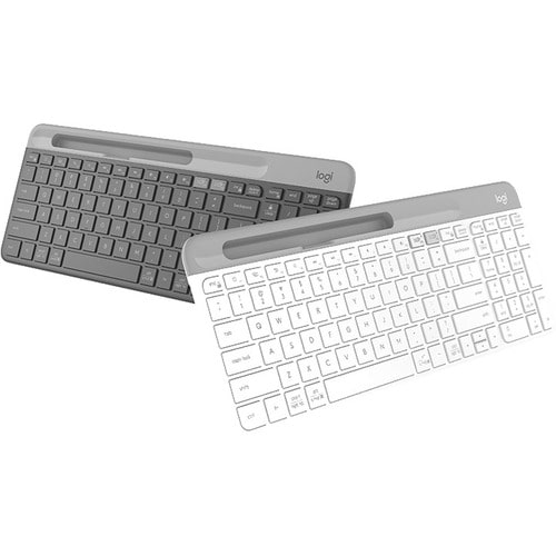 Logitech K580 Keyboard - Wireless Connectivity - USB Interface - Danish, Norwegian, Swedish, Finnish - Graphite - Bluetoot