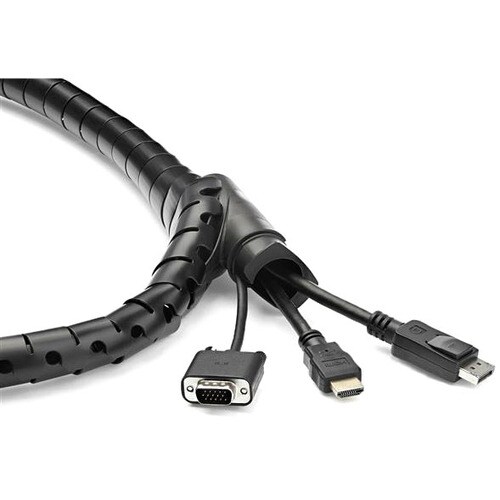 StarTech.com Kabelschutz - Schwarz - 1 Stück Paket - Kabel Sleeve - 2,5 m Länge - Polyethylen