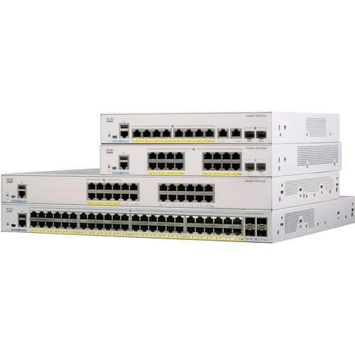 Cisco Catalyst 1000 C1000-16FP 16 Ports Manageable Ethernet Switch - 2 Layer Supported - Modular - 2 SFP Slots - Twisted P