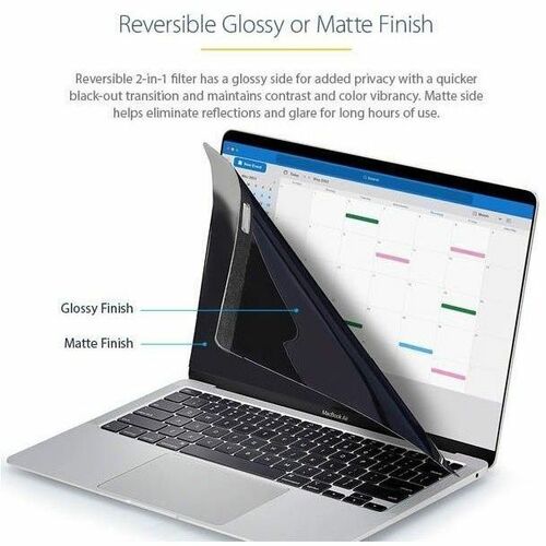 StarTech.com Laptop Privacy Screen for 13 inch MacBook Pro & Air - Magnetic Removable Security Filter - Blue Light Reducin