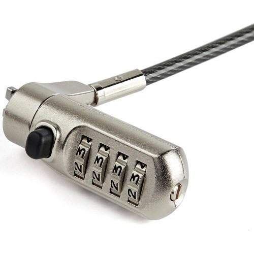 StarTech.com LTLOCKNANO Candado para Laptop con Cable de 2m - para Ranura Nano - con Clave Ajustable - 60.96cm - Reiniciab
