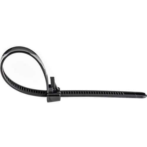 100 PACK OF RESEALABLE ZIP TIE 6 BLACK