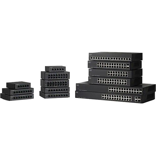 Cisco 110 SG110D-08HP 8 Portas Comutador Ethernet - 10/100/1000Base-T - Recondicionado - 2 Camada suportada - Cabo de par 