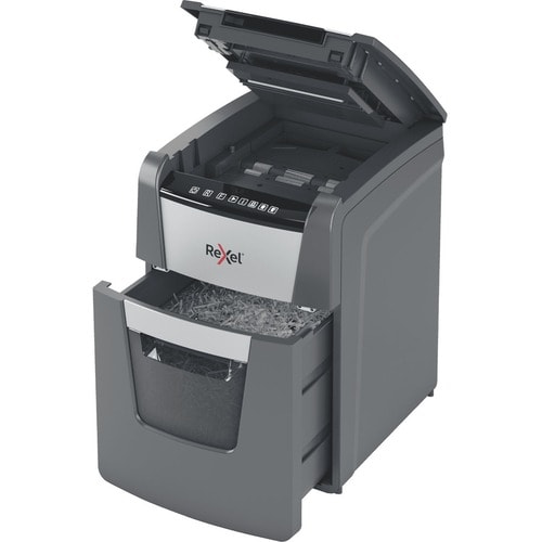 ACCO Optimum AutoFeed+ 100x Paper Shredder - Continuous Shredder - Cross Cut - 8 Per Pass - for shredding Paper Clip, Stap