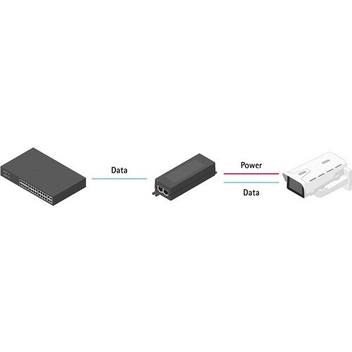 AXIS PoE Injector - 120 V AC, 230 V AC Input - 1 x 10/100/1000Base-T Input Port(s) - 1 x PoE Output Port(s) - 30 W - Black