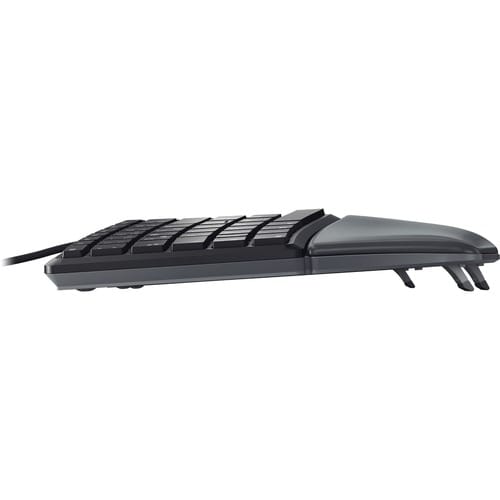 CHERRY ERGO KC 4500 Rugged Keyboard - Cable Connectivity - USB Interface - English (UK) - QWERTY Layout - Black - 109 Key(
