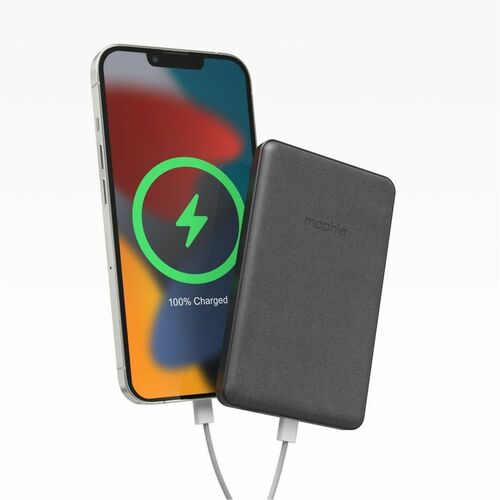 ZAGG snap+ Power Bank - Black - For iPhone, Qi-enabled Device - 5000 mAh - Black