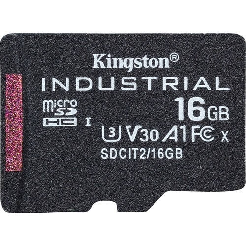 Carte Micro SDHC Kingston Industrial SDCIT2 - 16 Go - Classe 10/UHS-I (U3) - V30