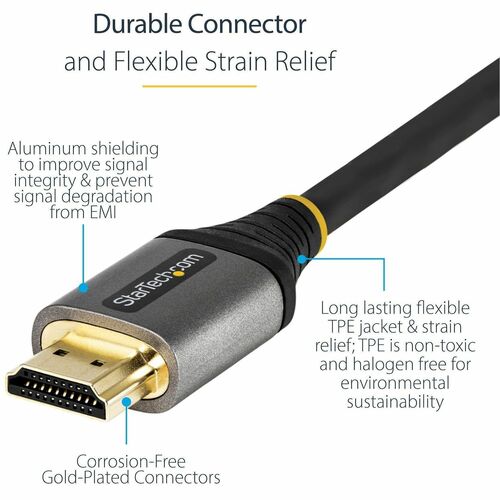 StarTech.com 10ft/3m HDMI 2.1 Cable, Certified Ultra High Speed HDMI Cable 48Gbps, 8K 60Hz/4K 120Hz HDR10+, 8K HDMI Cable,