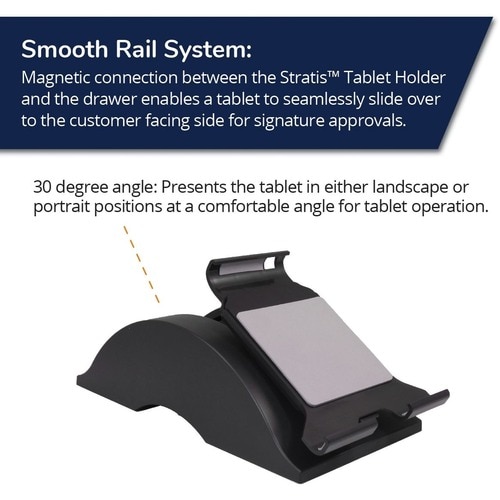 apg Stratis Tablet PC Tablet PC Holder - Portrait, Landscape - 104.9 mm x 170.9 mm x 285 mm x - Black