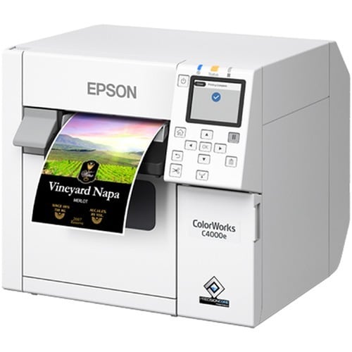 Epson CW-C4000E (MK) Desktop Tintenstrahldrucker - Farbe - Etikettendruck - Gigabit-Ethernet - USB - USB-Schnittstelle - W