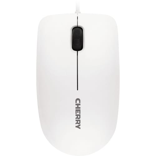 CHERRY MC 1000 Mouse - USB 2.0 - Optical - 3 Button(s) - Pale Gray - Cable - 1200 dpi - Scroll Wheel - Symmetrical