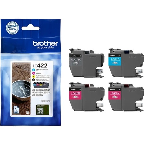 Brother LC422VAL Tintenstrahl Tintenpatrone - Cyan, Magenta, Gelb, Schwarz - Original - Mehrfachpacker Pack