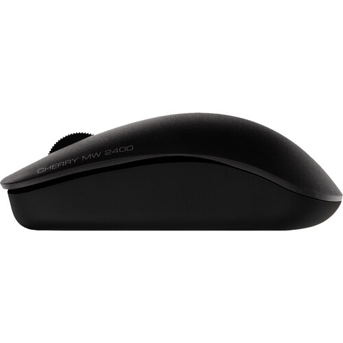 CHERRY MW 2400 Mouse - Radio Frequency - USB 2.0 - Optical - 3 Button(s) - Black - 10 - Wireless - 2.40 GHz - 1200 dpi - S