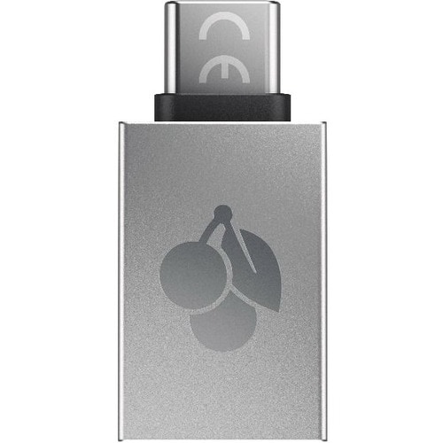 CHERRY Data Transfer Adapter - 1 x USB 3.0 Type A - Female - 1 x USB 3.0 Type C - Male - Silver